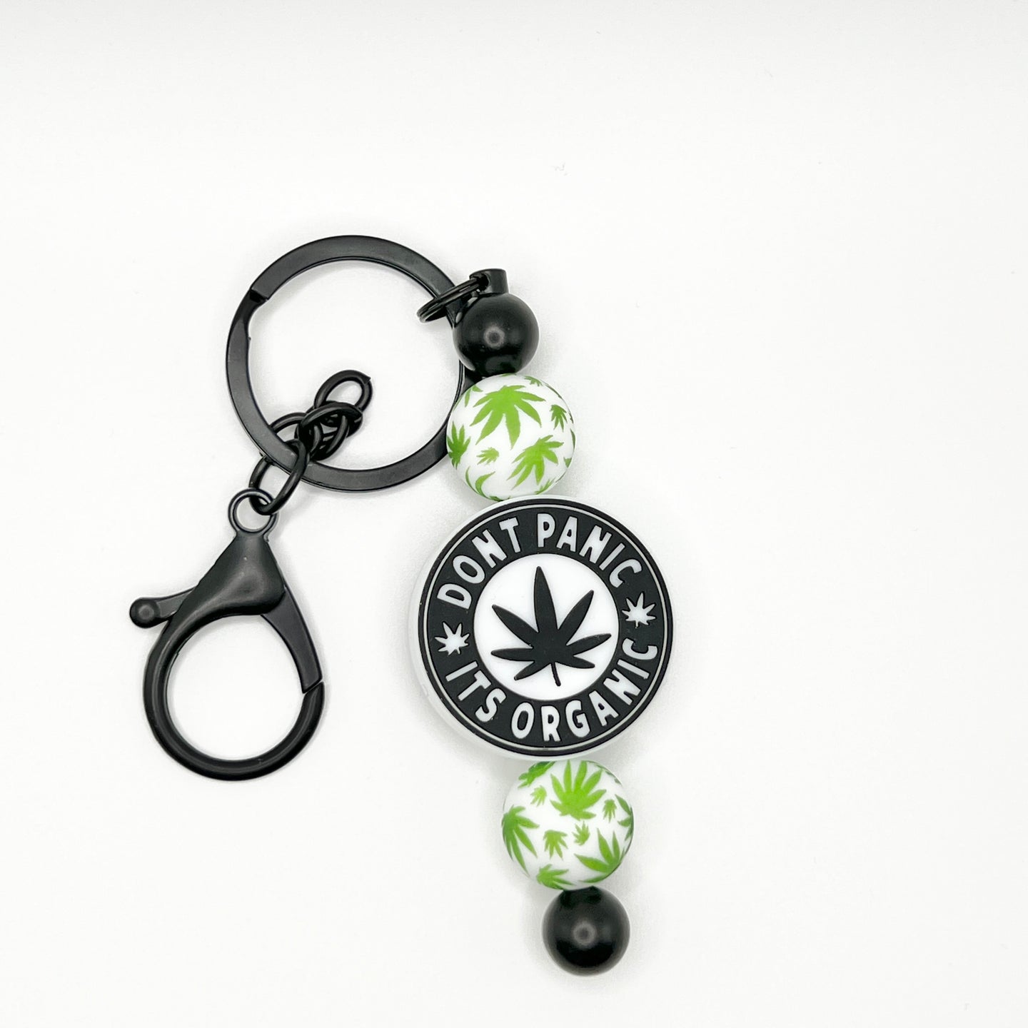 Black Don't Panic Black Keychain Bar